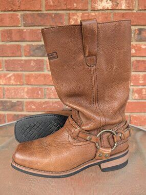 Women's X Element Brown Leather Mid Calf Boots Size 7.5